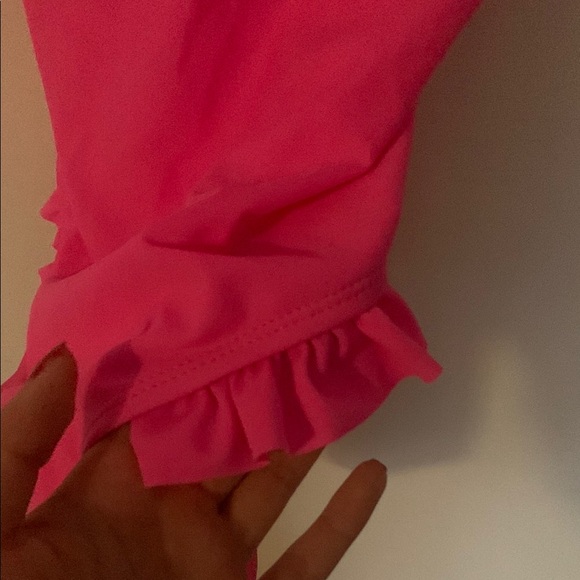 Pink Ruffled One-Piece Swimsuit - Picture 6 of 14